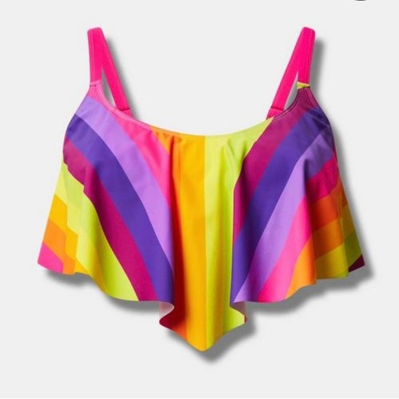 torrid Other - Torrid Wireless V Flounce Bikini Top Size 1X